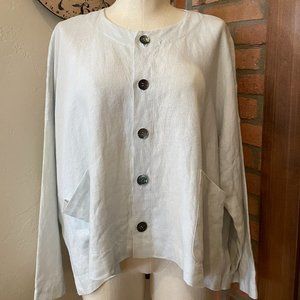 Eskandar Wide A-Line Linen Shirt